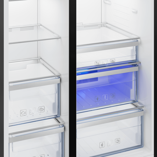 BEKO GN163140ZGBN, 640L, 43dB, 179 cm Side-by-Side фрижидер 