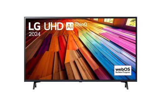 LG LED TV 43UT80003LA, 4K Ultra HD, Smart TV, WebOS, ThinQ AI, α5 AI Processor 4K Gen7, HDR10 Pro