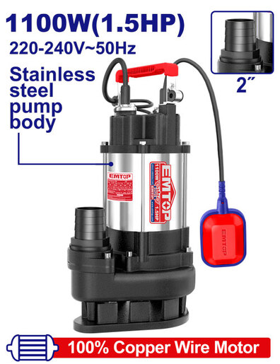 Emtop EWPPQD1100 Потопна муљна пумпа 1100W