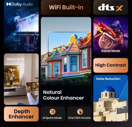 Hisense LED TV 32A4Q, Smart TV, HD Ready, DTS Virtual X, VIDAA Smart OS