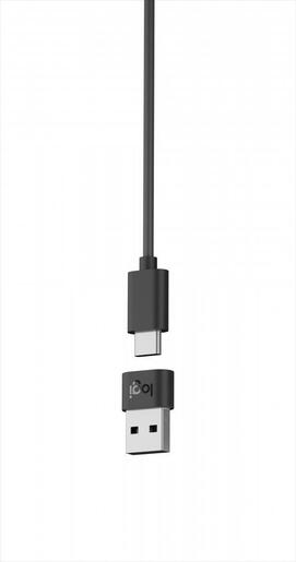 EARPHONES WIRED LOGITECH ZONE (Teams edition) w/microphone, USB-A, USB-C, 3.5 mm, Graphite, 981-001009