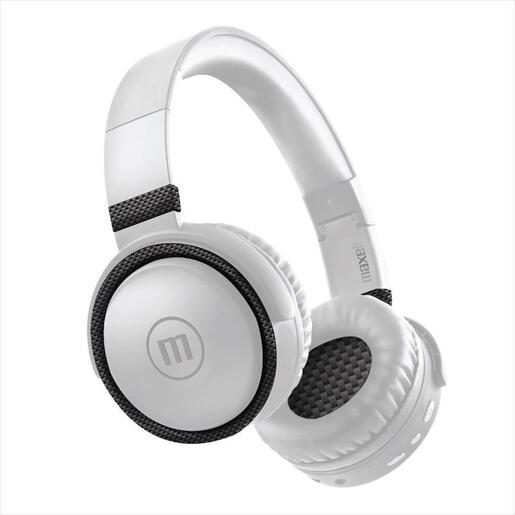 HEADPHONES WIRELESS MAXELL BTB52 Bluetooth w/microphone, white