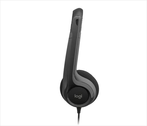HEADPHONES LOGITECH H390 USB Black w/Microphone 981-000406