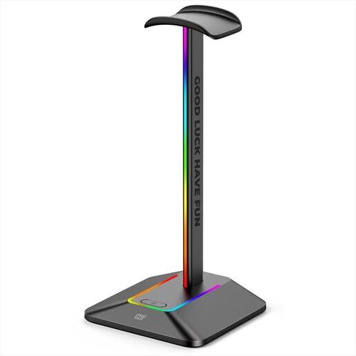 HEADPHONES STAND FragON Watchtower 2U RGB Black FGLHH22BKWTR2URGB