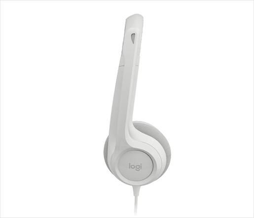 HEADPHONES LOGITECH H390 USB White w/Microphone 981-001286