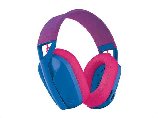 HEADPHONES LOGITECH Gaming-Headset G435 Wireless LIGHTSPEED/ Bluetooth w/microphone 981-001062, Blue And Raspberry