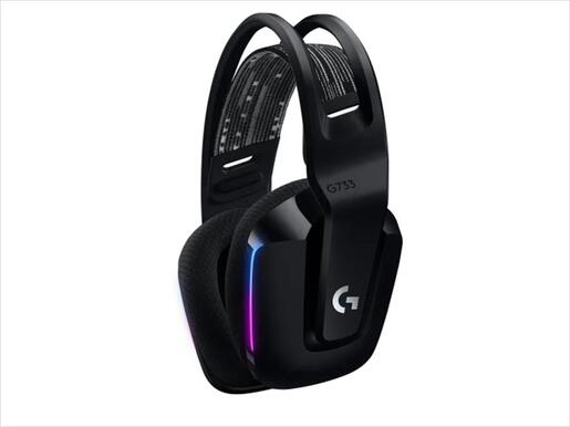 HEADPHONES LOGITECH Gaming-Headset G733 Wireless LIGHTSPEED RGB w/microphone 981-000864, Black