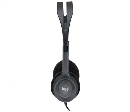 HEADPHONES LOGITECH H111 Black w/microphone 981-000593, 1x3.5mm
