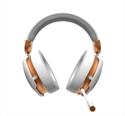 HEADPHONES DARK PROJECT Wireless (2.4GHz&BT) Gaming-Headset SONO w/Mic, 53mm neodymium driver, White/Gold
