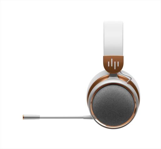 HEADPHONES DARK PROJECT Wireless (2.4GHz&BT) Gaming-Headset SONO w/Mic, 53mm neodymium driver, White/Gold