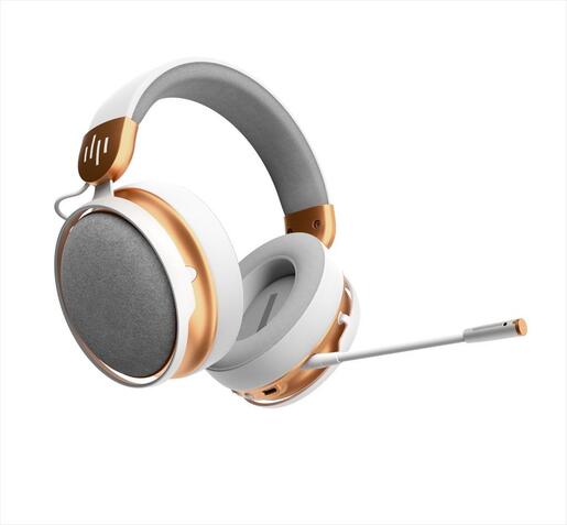 HEADPHONES DARK PROJECT Wireless (2.4GHz&BT) Gaming-Headset SONO w/Mic, 53mm neodymium driver, White/Gold