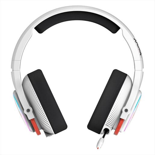 HEADPHONES WIRELESS A4TECH MR720 NARAKA Bloody Gaming RGB, w/mic, 3,5mm, 2.4G, BT 5.3, 90° Folding, w/Extension Dock, white