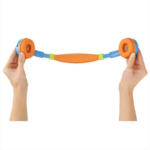 HEADPHONES HAMA "KIDS GUARD", Blue/Orange, w/microphone 1x3.5mm jack