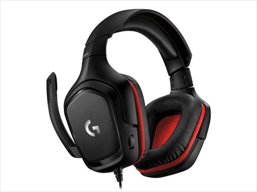 HEADPHONES LOGITECH Gaming-Headset G332 black/red w/microphone 981-000757, 1x3.5mm / 2x3.5mm