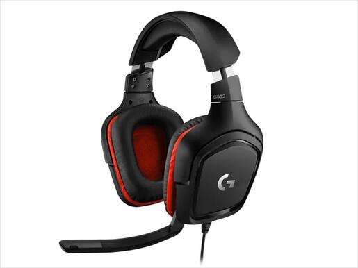 HEADPHONES LOGITECH Gaming-Headset G332 black/red w/microphone 981-000757, 1x3.5mm / 2x3.5mm