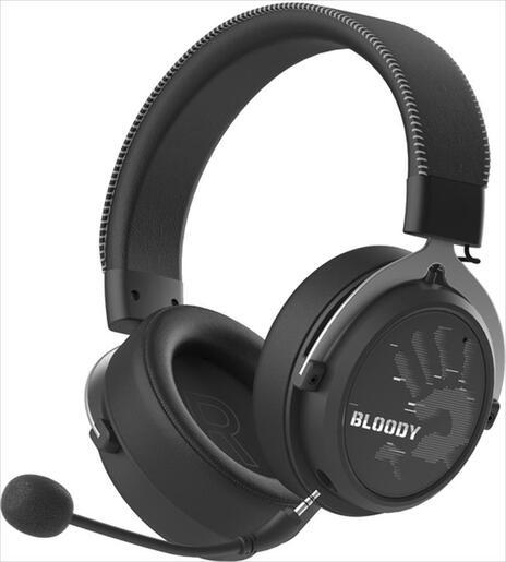 HEADPHONES WIRELESS A4TECH MR590 Bloody Gaming, Detachable mic, RGB, 3.5mm/2.4G,BT 5.3 w/Extension Dock, Sports Black