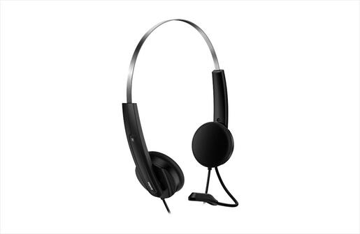 HEADPHONES GENIUS HS-220U Black w/microphone, USB