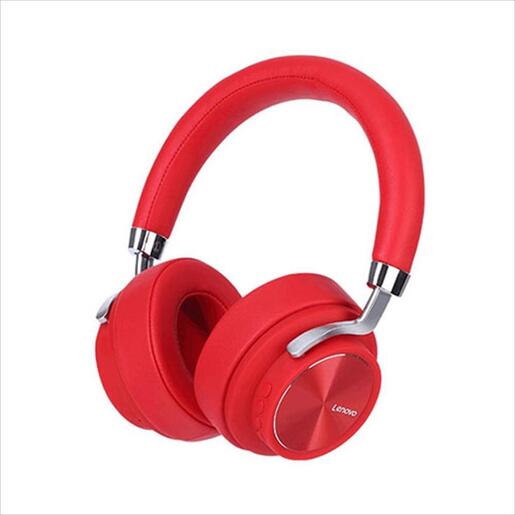 HEADPHONES WIRELESS LENOVO, Bluetooth w/microphone, Red HD800