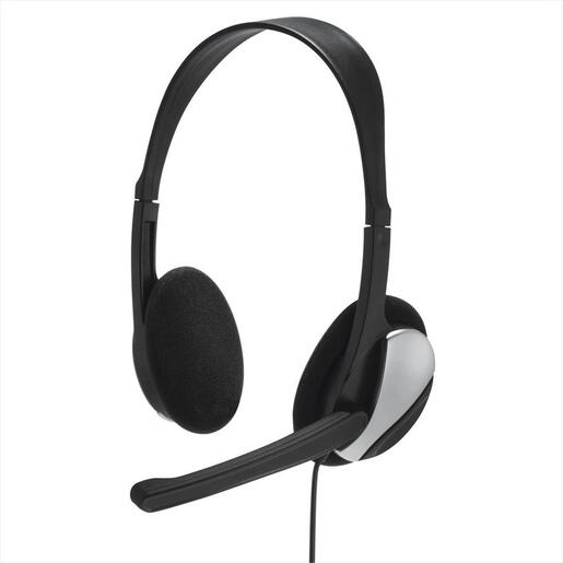 HEADPHONES HAMA HS-P100, w/microphone, 2x3,5mm, Black