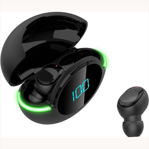 EARPHONES WIRELESS BUDS KINGSTAR KS-Y80, Bluetooth w/microphone, Black