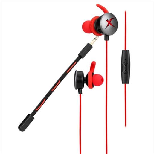 EARPHONES Gaming XTRIKE ME GE108 Gaming w/dual microphones (one detachable), 1x3.5mm / 2x3.5mm, Black/red