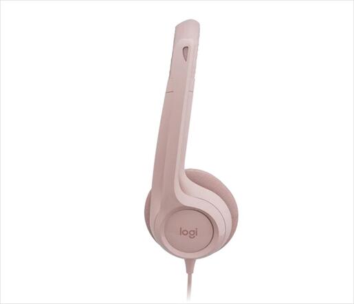 HEADPHONES LOGITECH H390 USB Rose w/Microphone 981-001281