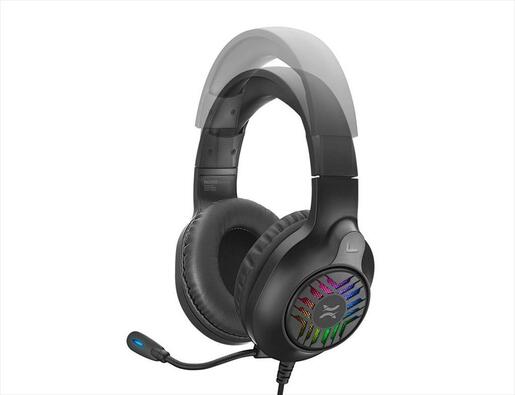 HEADPHONE NOXO SKYHORN GAMING HEADSET, FLEXIBLE MICROPHONE, 2 x 3.5 mm, USB (for illumination), RGB ILLUMINATION, BRAIDED CABLE