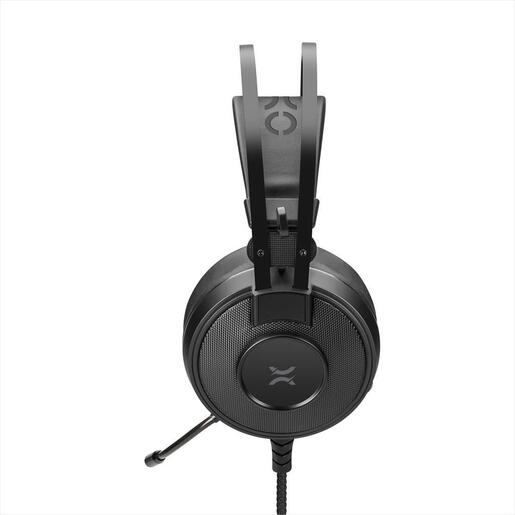 HEADPHONE NOXO CYCLONE GAMING HEADSET, FLEXIBLE MICROPHONE, 2 x 3.5 mm, USB (for illumination), RAINBOW ILLUMINATED EAR CUPS, BRAIDED CABLE