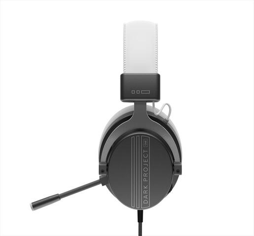 HEADPHONES DARK PROJECT Wired Gaming-Headset VEXO w/Mic, 50mm neodymium driver, 1x3.5mm, Gray