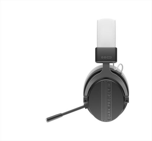 HEADPHONES DARK PROJECT Wireless (2.4GHz&BT) Gaming-Headset VEXO w/Mic, 50mm neodymium driver, Gray