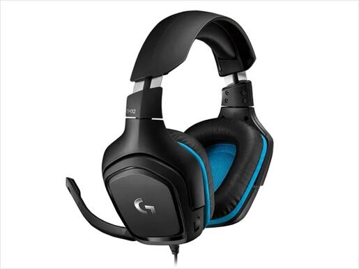 HEADPHONES LOGITECH Gaming-Headset G432 black/blue 7.1 Surround w/microphone  1x3.5mm / USB 981-000770
