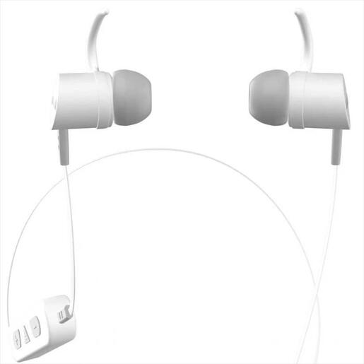 EARPHONES WIRELESS MAXELL BT100 SOLID Neckband White, Bluetooth w/microphone