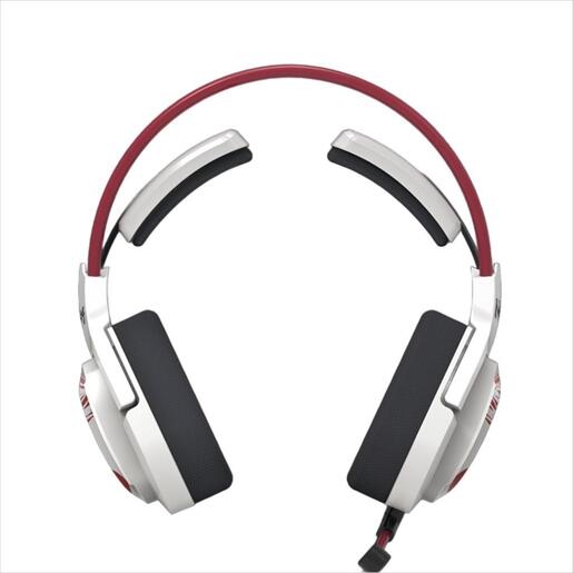 HEADPHONES A4TECH G575 NARAKA Bloody Gaming 7.1 virtual, RGB, Detachable mic, USB, White/Red