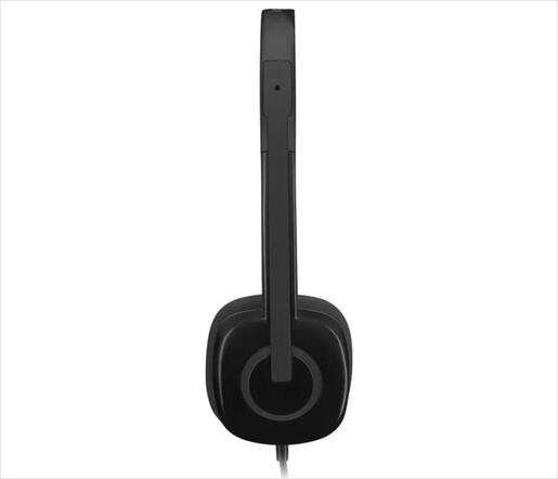 HEADPHONES LOGITECH H151 BLACK w/microphone 981-000589, 1x3.5mm