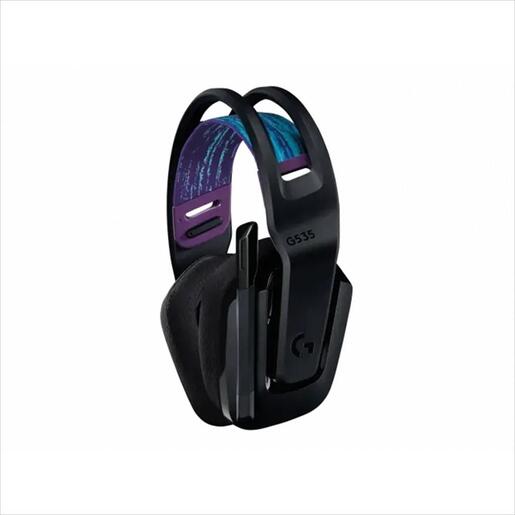 HEADPHONES LOGITECH Gaming-Headset G535 Wireless LIGHTSPEED w/microphone 939-002219, Black w/blue ear cups