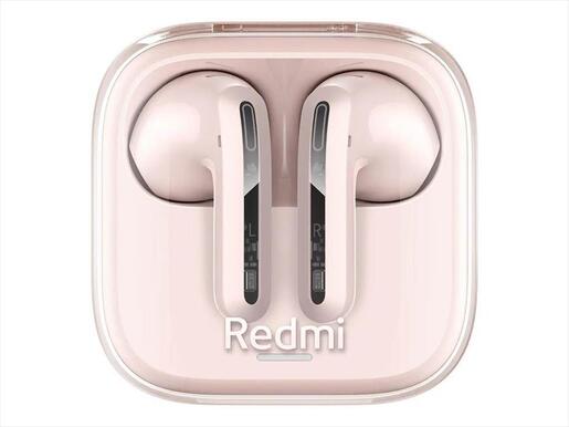 EARPHONES WIRELESS XIAOMI Redmi Buds 6 ACTIVE BLUETOOTH w/microphone, TRANSPARENT POWDER (PINK)