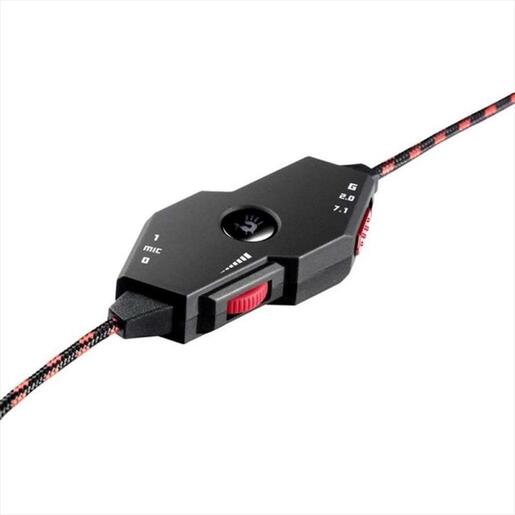 HEADPHONES G501 RADAR 360 Bloody Gaming 7.1, Controler , Detachable Mic, black/red, USB