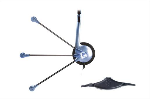 HEADPHONES GENIUS HS-02B, w/noise-cancelling microphone, 2x3.5mm jack