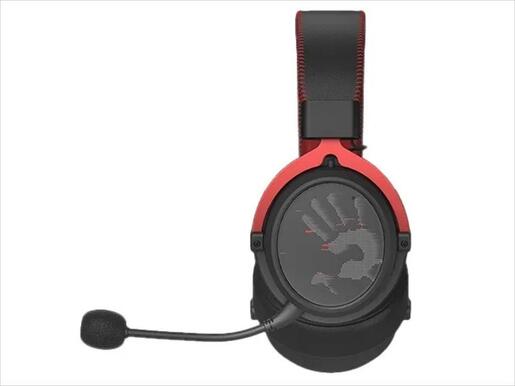 HEADPHONES WIRELESS A4TECH MR590 Bloody Gaming, Detachable mic, RGB, 3.5mm/2.4G,BT 5.3 w/Extension Dock, Sports Red