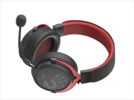 HEADPHONES WIRELESS A4TECH MR590 Bloody Gaming, Detachable mic, RGB, 3.5mm/2.4G,BT 5.3 w/Extension Dock, Sports Red