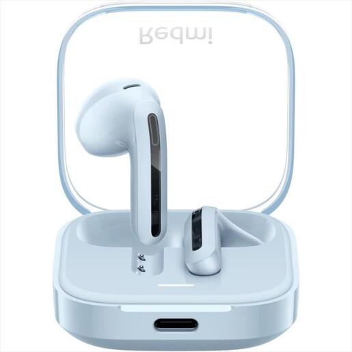 EARPHONES WIRELESS XIAOMI Redmi Buds 6 ACTIVE BLUETOOTH w/microphone, TRANSPARENT BLUE