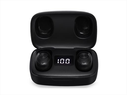 EARPHONES WIRELESS BUDS TREVI HMP 12E04, Bluetooth w/microphone, Black