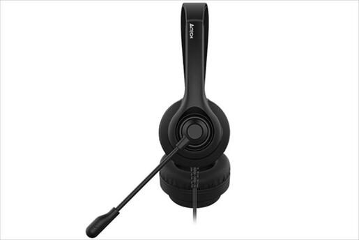 HEADPHONES A4TECH HU-8, w/microphone, USB, Black