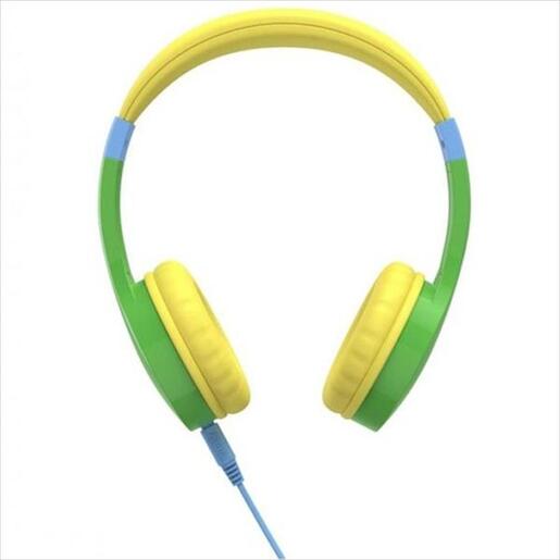 HEADPHONES HAMA "KIDS GUARD", Green/Yellow, w/microphone 1x3.5mm jack