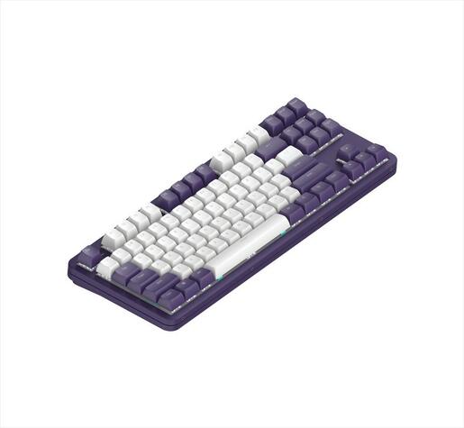 KEYBOARD MECHANICAL DARK PROJECT ALU87A VIOLET TKL RGB linear mechanical switches G3ms Sapphire ANSI layout