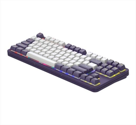 KEYBOARD MECHANICAL DARK PROJECT ALU87A VIOLET TKL RGB linear mechanical switches G3ms Sapphire ANSI layout