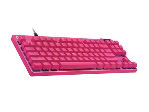 KEYBOARD MECHANICAL LOGITECH G PRO X RAPID MAGENTA, TKL, LIGHTSYNC RGB, TACTILE MAGNETIC, 920-013253
