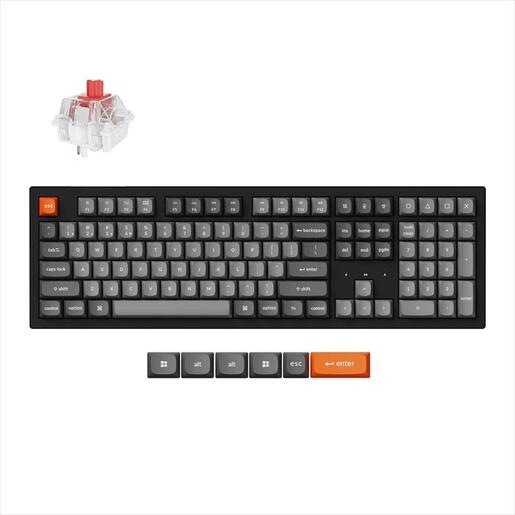 KEYBOARD MECHANICAL KEYCHRON K10 MAX HS Full Size RGB Keychron super Red switch, Multi-Device 2.4 GHz & BT Black, K10M-H1