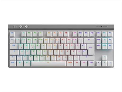 KEYBOARD MECHANICAL LOGITECH G515 TKL LIGHTSPEED WIRELESS RGB GL TACTILE WHITE w/bluetooth US layout 920-012539