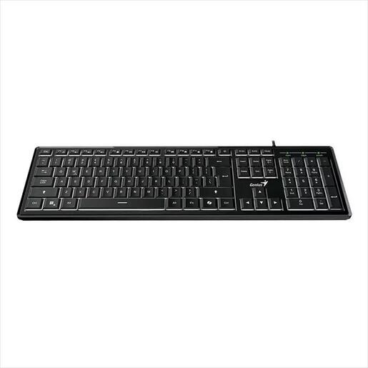 KEYBOARD WIRED USB GENIUS SLIM STAR 820, white backlight